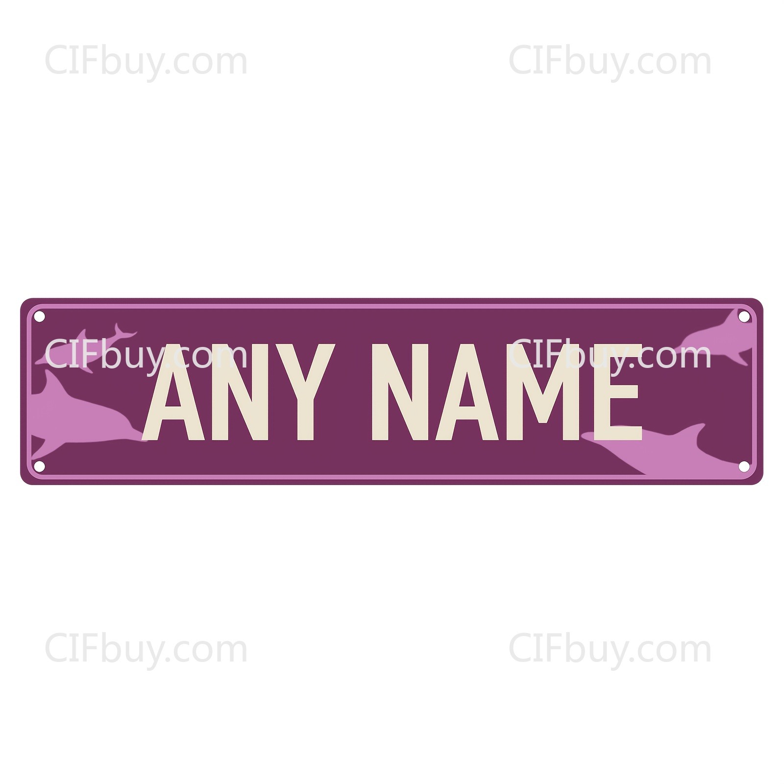 Home Bar Signs - ป้ายโลหะรูปโลมารูปแบบ 2 มิติแบบสั่งทำพิเศษ, โลโก้ส่วนตัว ขนาด 15.75x3.94
