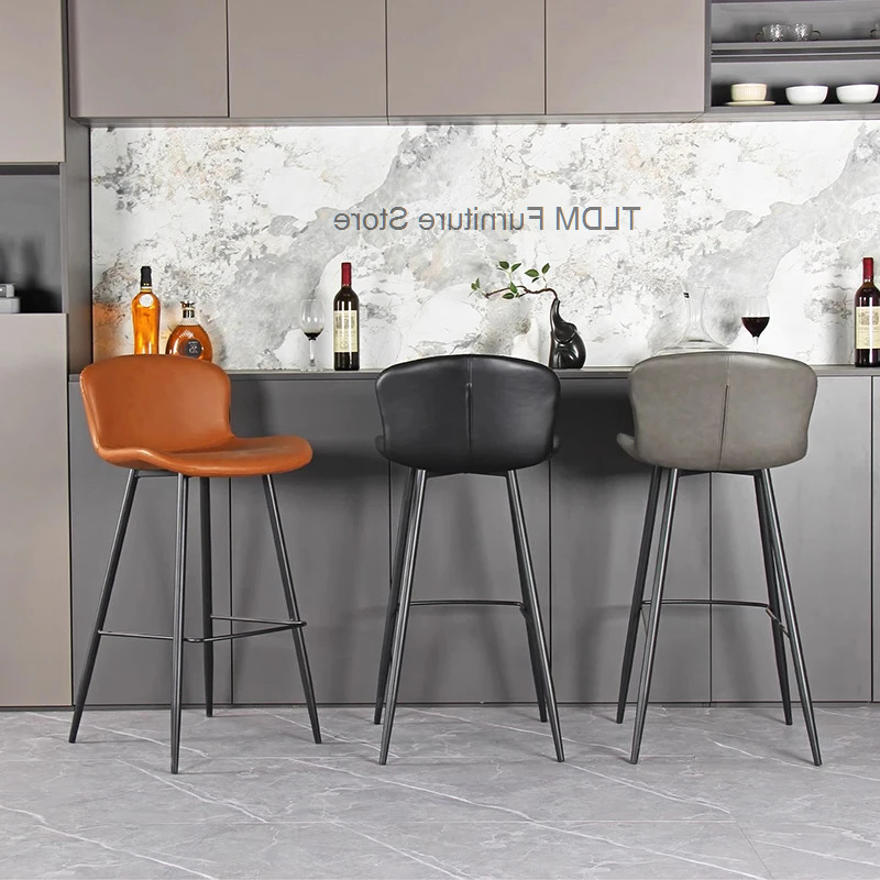 Home Bar Set - เก้าอี้บาร์หมุนสไตล์นอร์ดิก เก้าอี้สำนักงาน เก้าอี้บาร์ทรงสูงสำหรับร้านอาหาร เก้าอี้โลหะสไตล์มินิมอล เก้าอี้สำหรับห้องอาหาร ชุดเฟอร์นิเจอร์สวน