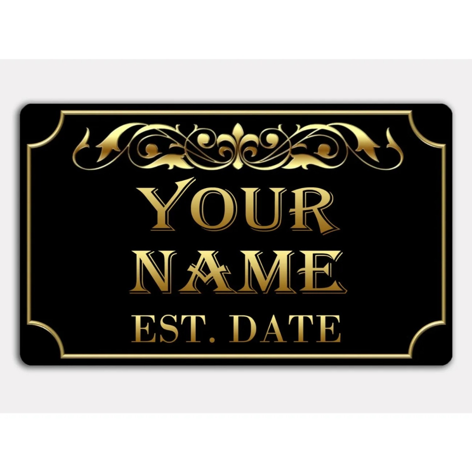 Home Bar Signs - ป้ายโลหะชื่อตระกูล ปีที่ก่อตั้ง ของตกแต่งผนังสไตล์วินเทจ กันน้ำ กันฝุ่น สำหรับตกแต่งบ้าน