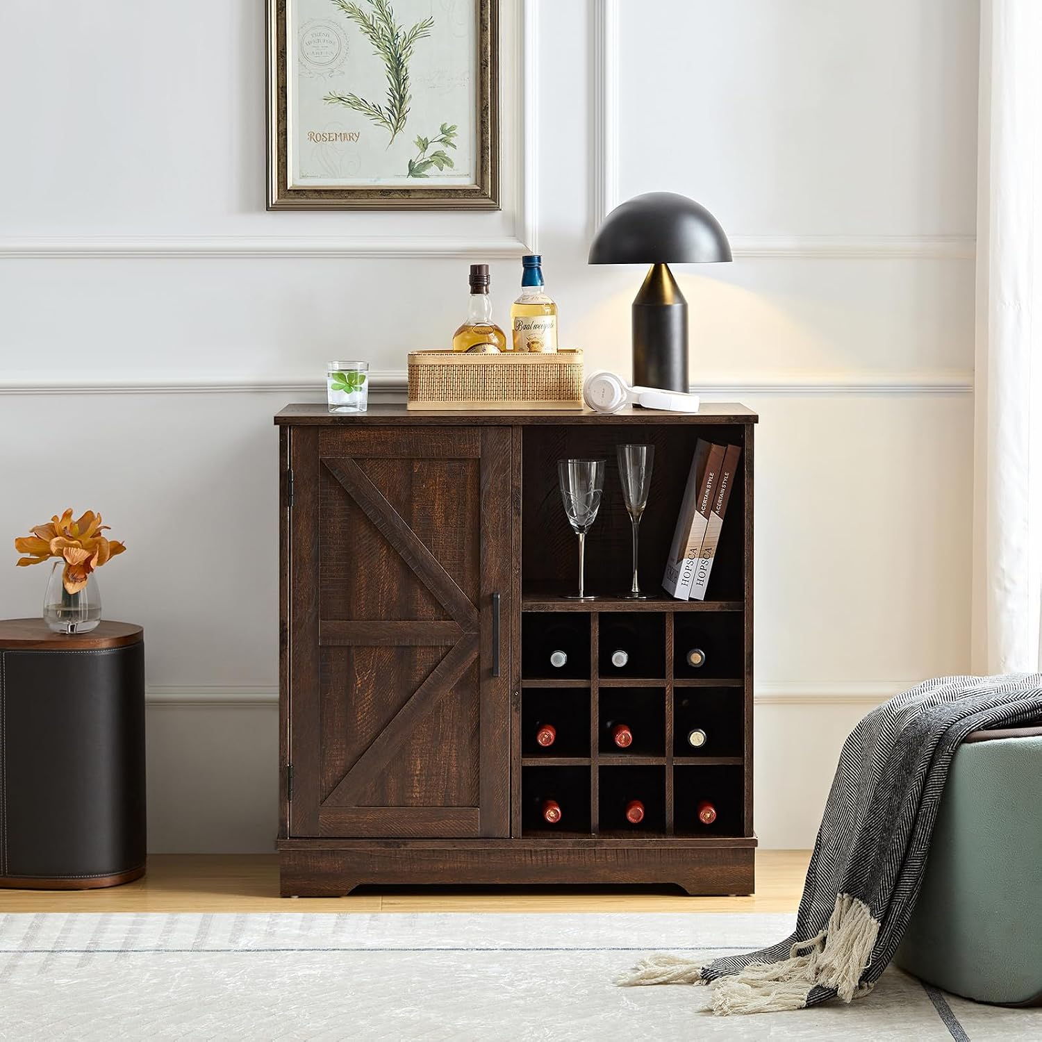 ตู้เก็บไวน์แบบฟาร์มเฮาส์พร้อมท - Home Bar Shelves บทวิจารณ์และราคา