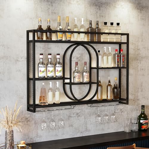 ชั้นวางไวน์ติดผนังโลหะแบบอัพเก - Home Bar Shelves บทวิจารณ์และราคา