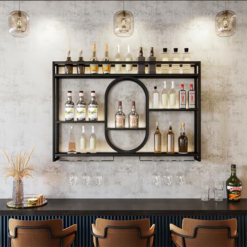 ชั้นวางไวน์ติดผนังโลหะแบบอัพเก - Home Bar Shelves บทวิจารณ์และราคา
