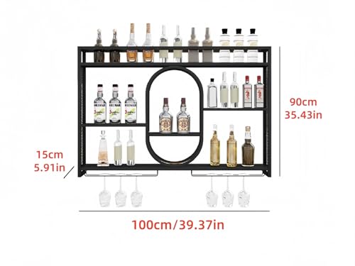 ชั้นวางไวน์ติดผนังโลหะแบบอัพเก - Home Bar Shelves บทวิจารณ์และราคา