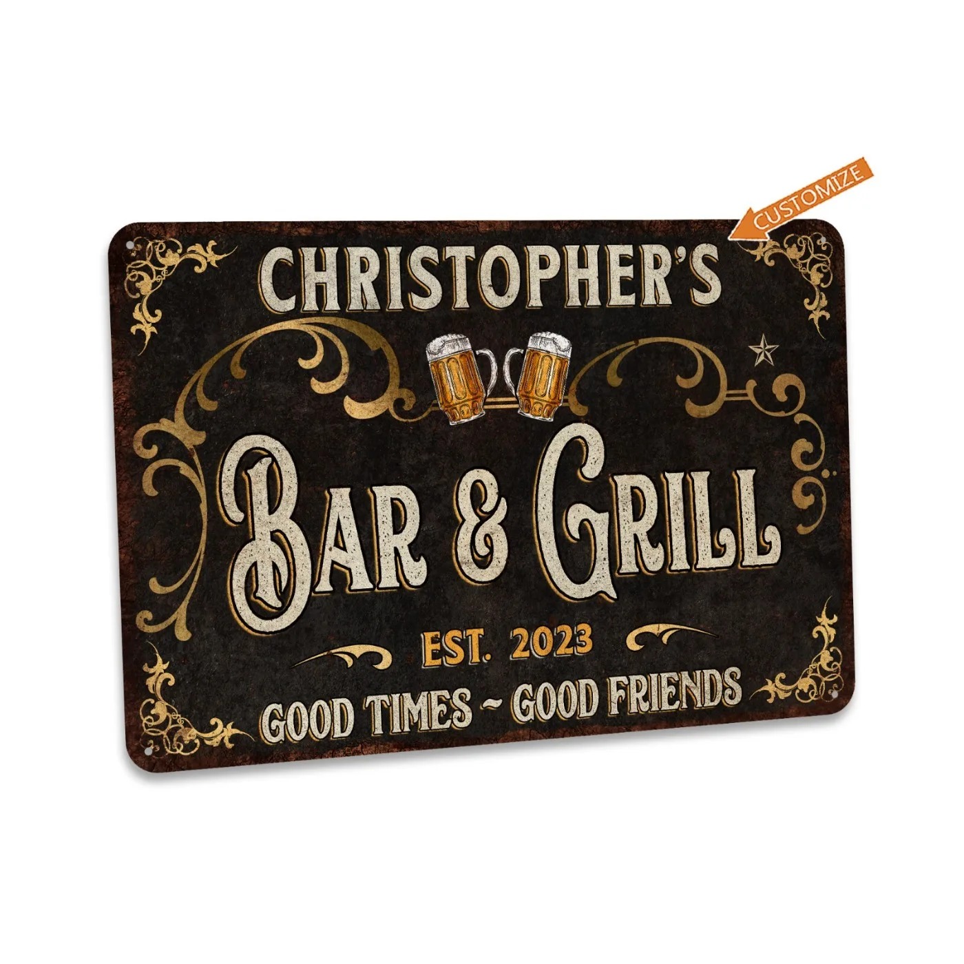 ป้ายโลหะตกแต่งบาร์และกริลล์แบบ - Home Bar Signs บทวิจารณ์และราคา