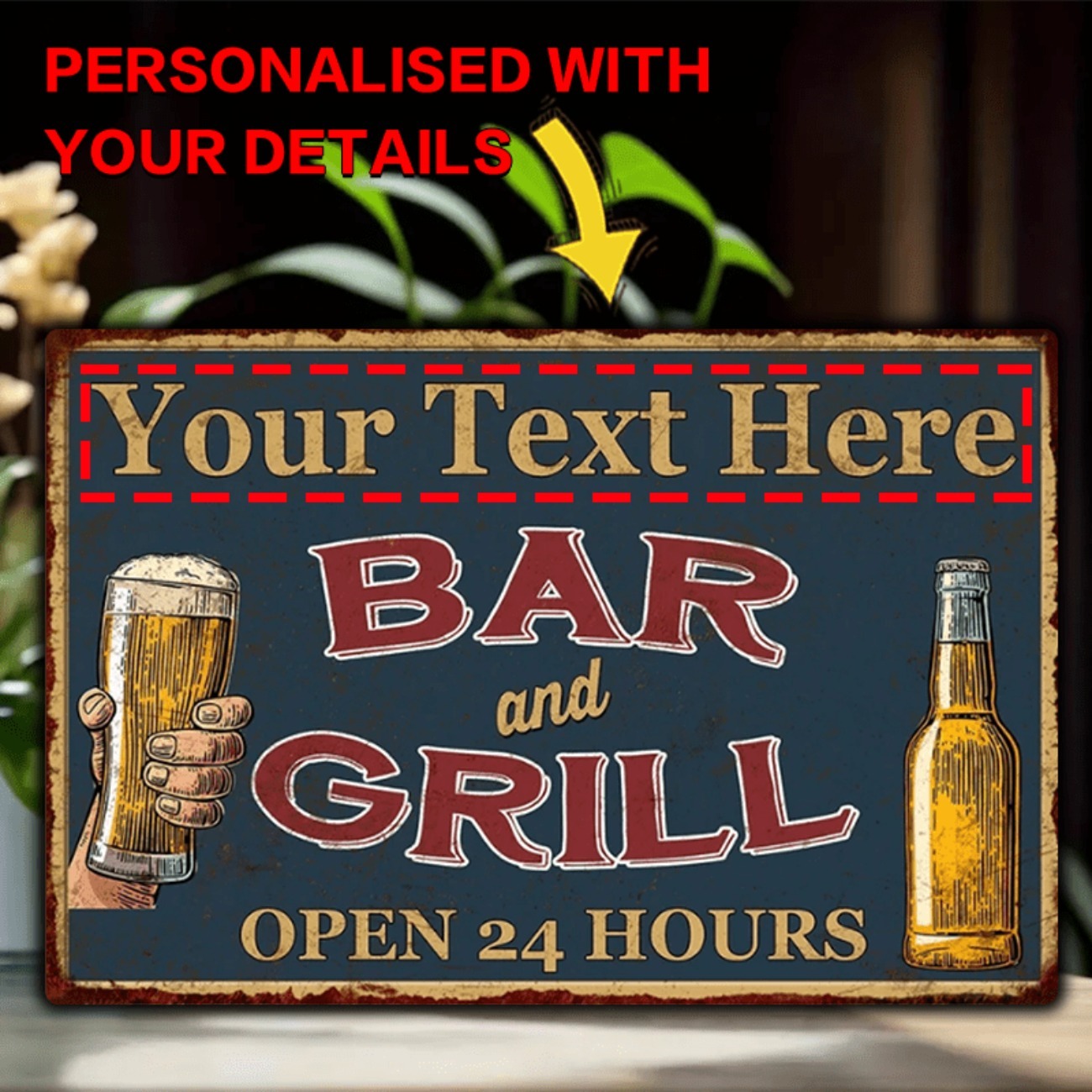 ป้ายโลหะอะลูมิเนียมแบบกำหนดเอง - Home Bar Accessories บทวิจารณ์และราคา