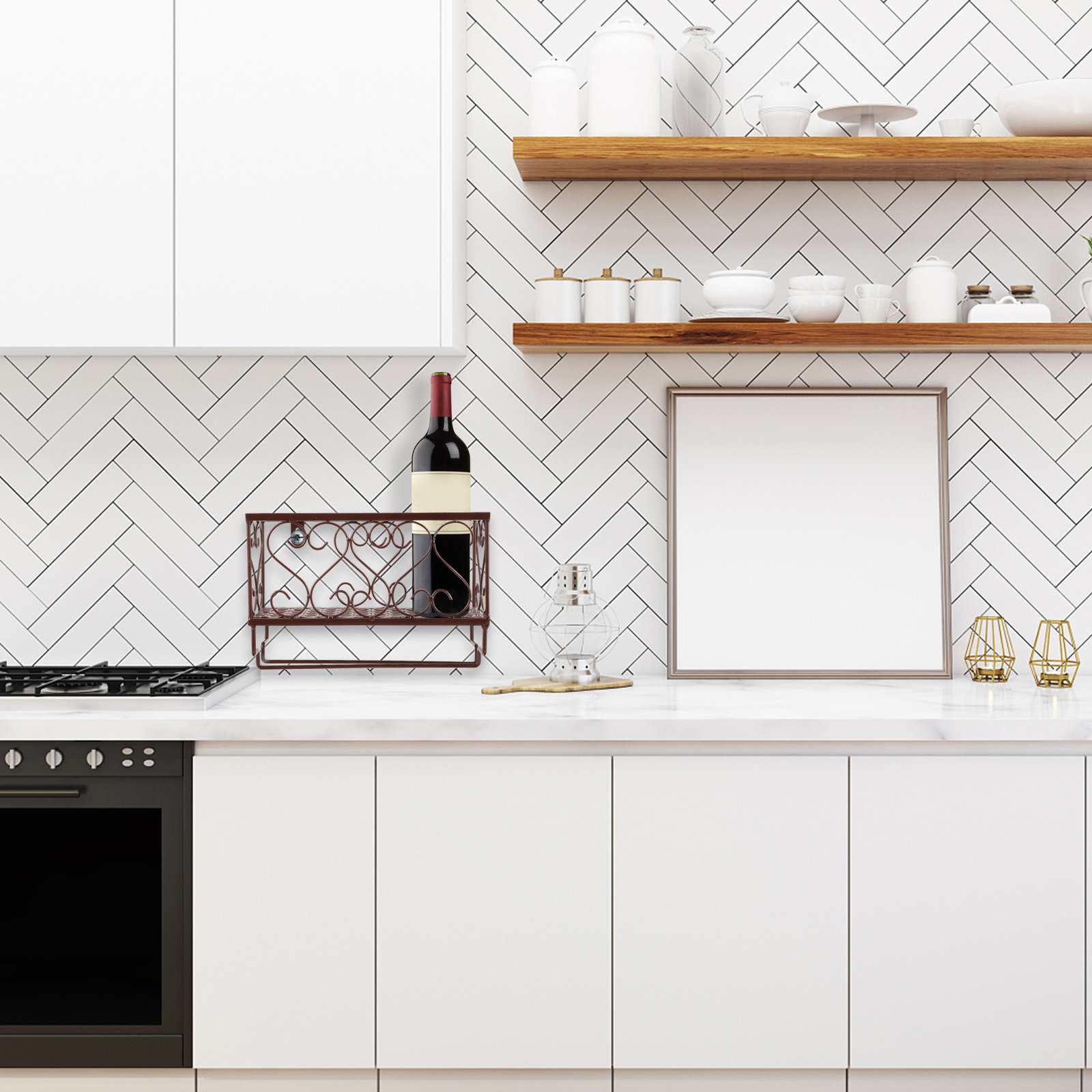 ชั้นวางไวน์ติดผนังประหยัดพื้นท - Home Bar Shelves บทวิจารณ์และราคา