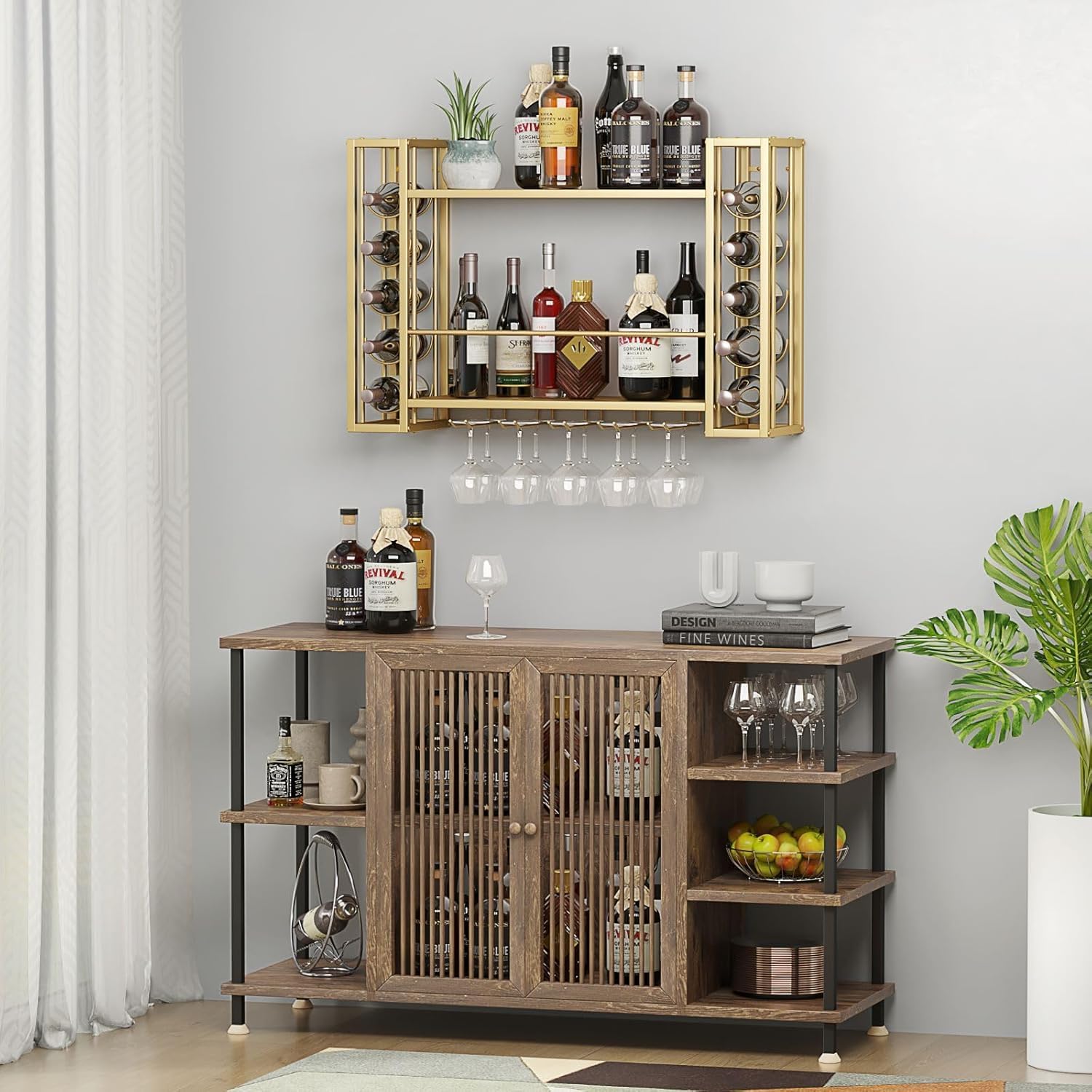 ชั้นวางไวน์ติดผนัง, ชั้นวางไวน - Home Bar Shelves บทวิจารณ์และราคา